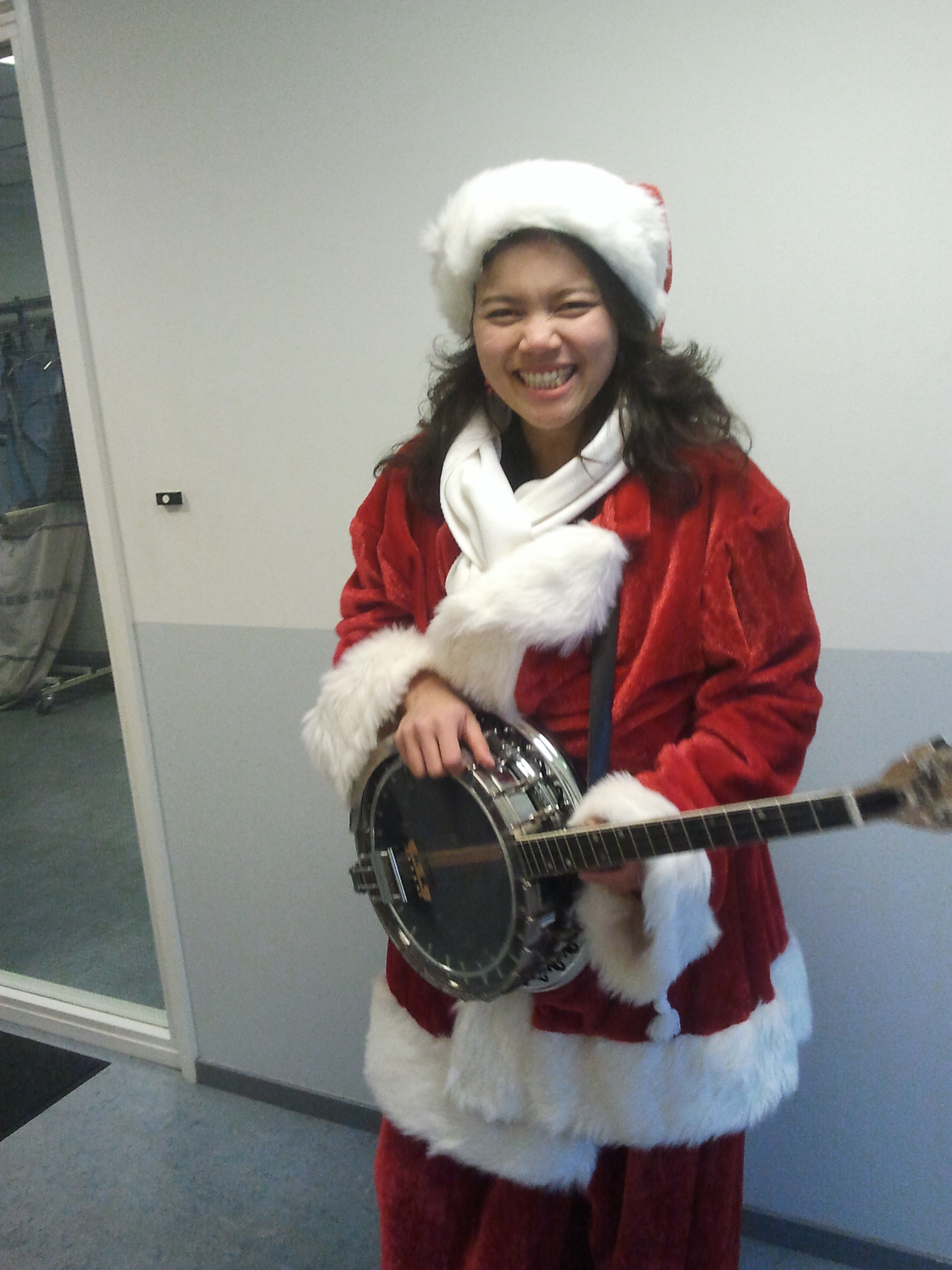 banjo-kerstvrouw